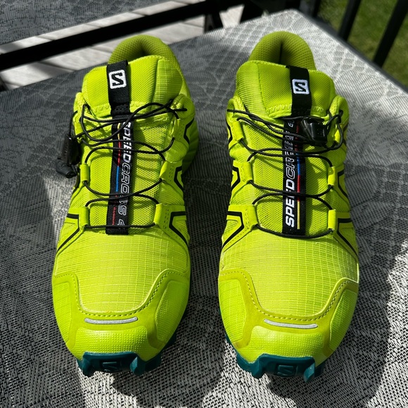 Salomon Men's Speedcross 4 Runner Trail Running Shoe, Acid Lime, 7.5 M US - Picture 1 of 5